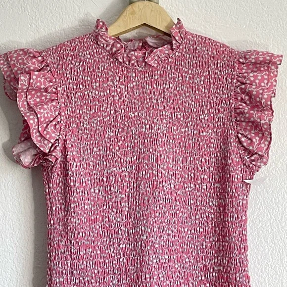 French Connection Woman Mock Neck Ruffle Dress Size: XS - Picture 3 of 8